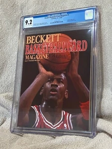 Michael Jordan Beckett Basket Magazine #1 CGC Graded 9.2 1990 NEWCASE Ewing Back - Picture 1 of 3