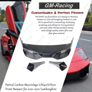Partial Carbon Murcielago LP640/LP670 Front Bumper for 2001-2010 Lamborghini - Picture 1 of 10