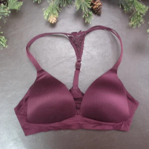 Aerie Bra 32C Maroon Padded Wireless Adjustable Pullover - Picture 1 of 11
