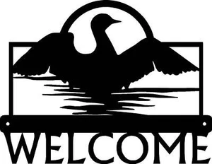 Loon Lake Bird Welcome Sign - Made in America - Outdoor Decor - Picture 1 of 4