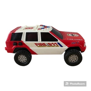 Vintage Buddy L Fire Chief Jeep Emergency Response Unit 8 Talks Lights Siren VID - Picture 1 of 12