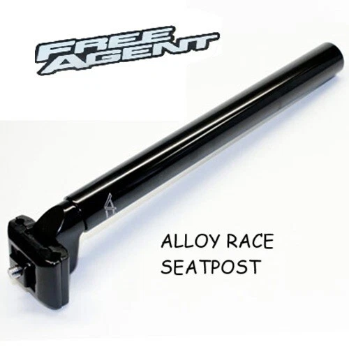 Tija de sillín de carreras de aleación Free Agent 25,4 mm o 27,2 (250 mm) negra Foto 1 de 1