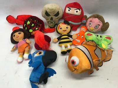 Pixar Angry Birds Dora the Explorer Small Medium Colorful Stuffed Animal Lot  - Image 1 of 4