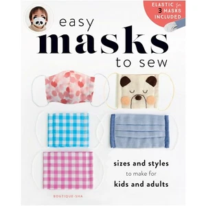 Easy Masks zum Nähen Buch von Zakka Workshop - inkl. Gummizug für 3 Gesichtsmasken - Bild 1 von 9