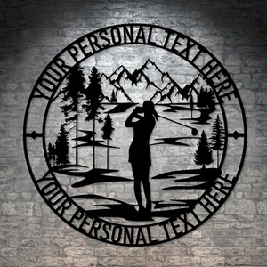 Letrero de metal personalizado para golfista | Regalo de retiro para golfista para ella - Imagen 1 de 6