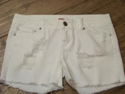 Pantalones cortos de mezclilla blancos desgastados Bongo para mujer - talla 5 - ver medidas Foto 1 de 4
