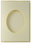 Öffnungskarte mit ovalem Ausschnitt Sonderangebot - creme/weiß - pk5 A6 im gefalteten