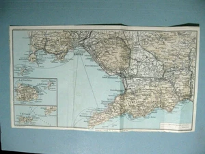 MAPPA ANTICA CAMPANIA NAPOLI ISCHIA AMALFI MAIORI VIETRI SALERNO COSTIERA 1940 - Foto 1 di 1