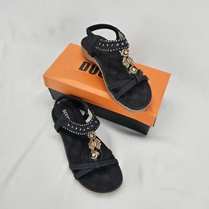 Women's Flat Sandals Open Toe Summer Sandal Block Sz 7.5 - Picture 1 of 14
