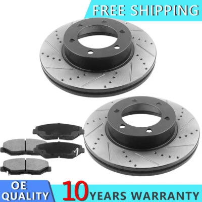 Rotores de disco delanteros pastillas de freno para 2005 2006 2007-08 Lincoln Mark LT Ford F-150 Foto 1 de 4