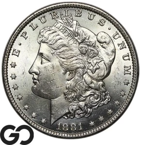 1881-O Morgan Silver Dollar Silver Coin, Nice Choice BU++ - Picture 1 of 3