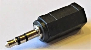 Stereo-Klinkenstecker 3,5 mm auf Mono-Klinken-Buchse 3,5 mm, Audio Adapter - Bild 1 von 2