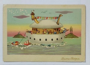 I103505 Cartolina illustrata augurale - Buona Pasqua - VG 1955 - Picture 1 of 4