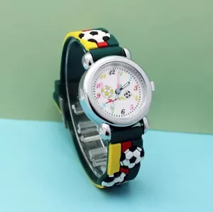 Watch Kids Soccer Sports Youth Unisex Silicone Colorful Adjustable Band Analog - Picture 1 of 11