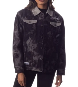The Wild Collective Women's Philadelphia Eagles Tie Dye Denim Jacket - XL - Picture 1 of 4