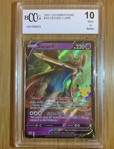 2021 Pokemon Celebrations Zacian V Holo 016/025 Beckett 10 Graded Card - Picture 1 of 2