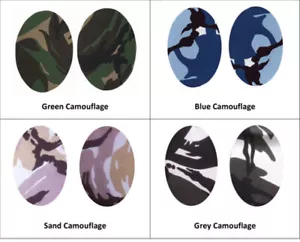 Camouflage Elbow / Knee Patches Iron On & Sew, Colour Choice. Repair, Customise - Picture 1 of 6