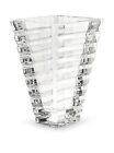 Rogaska 8" Horizons Stable Trapezoid Architecture Vase Clear Lead Crystal Gift