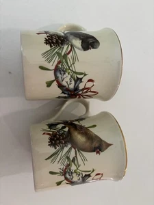 Lenox Cups Winter Greetings Cardinals Junco Mug SET OF 2. No Saucers - Picture 1 of 10