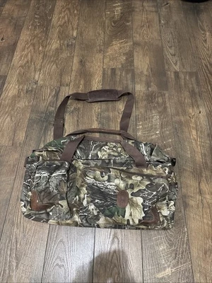 Bolso de Lona Bob Allen Camuflaje Camuflaje Lona Cuero Borde De Colección Foto 1 de 4