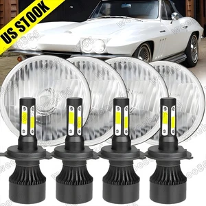 4 PIEZAS 5 3/4" 5.75" LED Faros Lámpara de haz alto/bajo para Chevy Corvette C3 68-82 A++ - Imagen 1 de 24