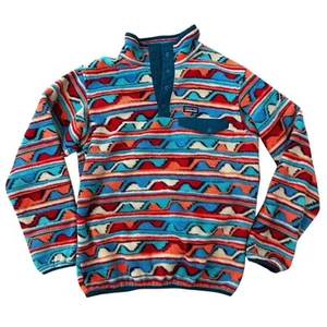 Patagonia Synchilla Fleece Pullover Sweater Jacket Aztec Southwest Kid’s XL 14 - Picture 1 of 14