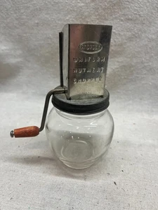 Molinillo de tuercas manual de vidrio Hazel Atlas vintage #5935 - Androck - Imagen 1 de 4