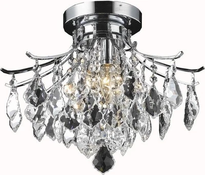 Amelia Crystal Chrome Flush Mount Light Fixture - Image 1 of 2