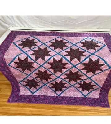 Manta acolchada para silla sofá colgante de pared 60x60” patrón de estrellas Foto 1 de 4