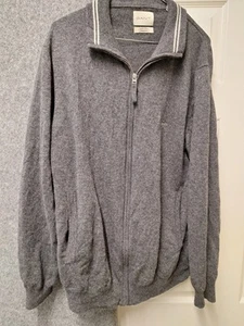Gant 4XL Herren Strickjacke grau Reißverschluss superfeine Lammwolle - Bild 1 von 9
