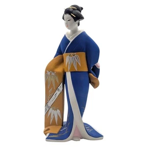 Vintage Japanese Hakata Doll Geisha in Blue Kimono - Picture 1 of 6