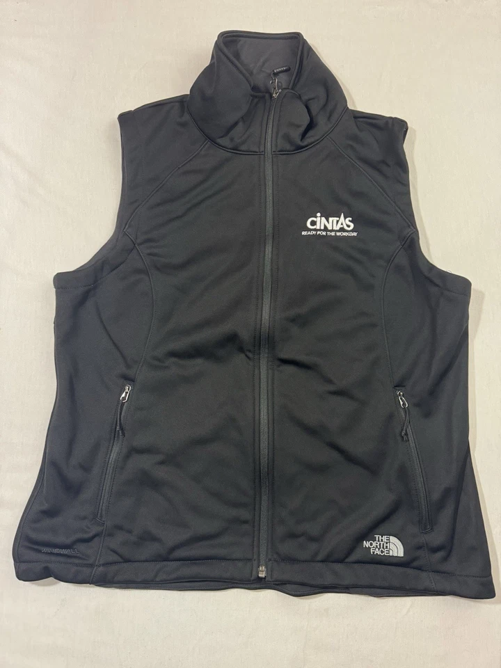 Chaleco sin mangas The North Face para mujer XL negro cremallera completa logotipo cintas Foto 1 de 4