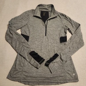 Layer 8 Women's Performance Quarter-Zip Pullover - Gray/Black - Size M - Picture 1 of 10