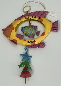 2004 Key West Souvenir Fish Starfish Holiday Christmas Ornament EUC - Picture 1 of 9