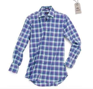 Camisa deportiva Peter Millar Pick Stitch colección cuello extendido a cuadros nueva con etiquetas $168 - Imagen 1 de 8