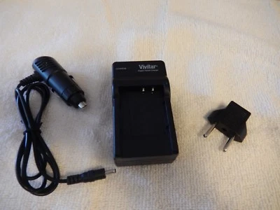 威达快速旅行充电器带车载充电器和欧盟适配器适用于数码相机 Batt — 第 1/4 张图片