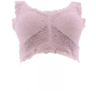 Sujetador con superposición de encaje elástico Rhonda Shear MAUVE L NUEVO SIN ETIQUETAS (48) Foto 1 de 2