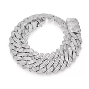 25MM Big Cuban Link Chain for Men Thick Iced Out Chain 18K Gold Plated 5A+ Zi... - Picture 1 of 7