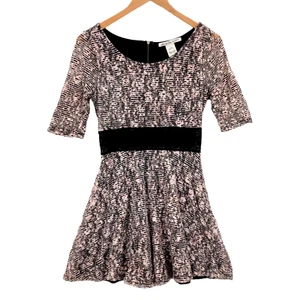 American Rag Cie Women's Multicolor Lace Back Zip Fit & Flare Short Dress Size M - Picture 1 of 10