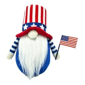 4th of July Gnomes Decorations with Flag Handmade Plush USA Gnome Rustic - Picture 1 of 8