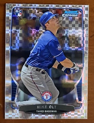 2013 Bowman Chrome Xfractor Refractor MIKE OLT RC #83 Rangers - Image 1 of 2