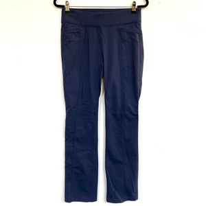 $89 Athleta Navy Chalet Straight Leg w Pockets City Yoga Supplex Lounge Pants M - Picture 1 of 7