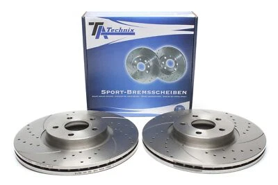 2x Ta Technix Discos de Freno Deportivos Eje Delant. Perforado Ranurado - Imagen 1 de 2