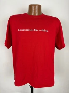 The Economist T-Shirt LARGE Great Minds Like A Think News Magazine Red Cotton - Picture 1 of 9