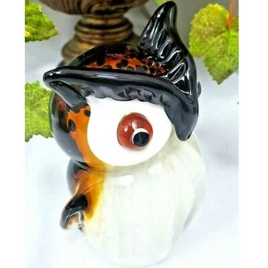 Art Glass Owl Hand Blown Speckled Brown Bird Murano Style 5.5” Hobby Lobby - Picture 1 of 7
