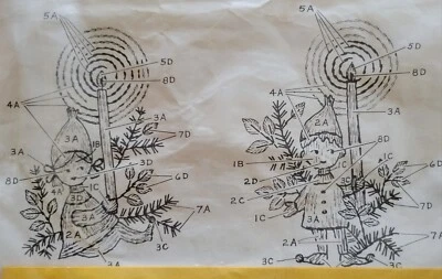 Vintage 1978 Swedish Handicraft "Swedish Elves" Hand Towels Embroidery Kit  - Image 1 of 4
