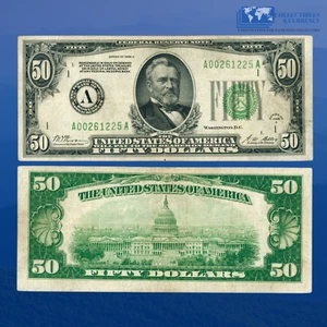 Fr.2101-A 1928A $50 Fifty Dollars FRN Boston, Gold Clause DGS, VF #61225 - Picture 1 of 1