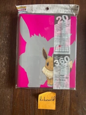*NEW*  ULTRA PRO Pokemon 9 pocket PINK EEVEE  " PRO "  binder, album. Holds 360 - Image 1 of 2