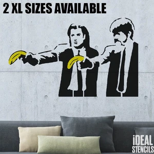 Plantillas Banksy Talla Natural XL Pulp Fiction Plantilla Pintura de Pared Decoración Plantillas - Imagen 1 de 5