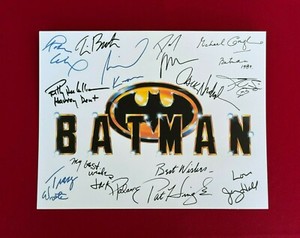 Batman 1989 Title Card Cast-Signed- 8.5 x 11- Autograph Reprints